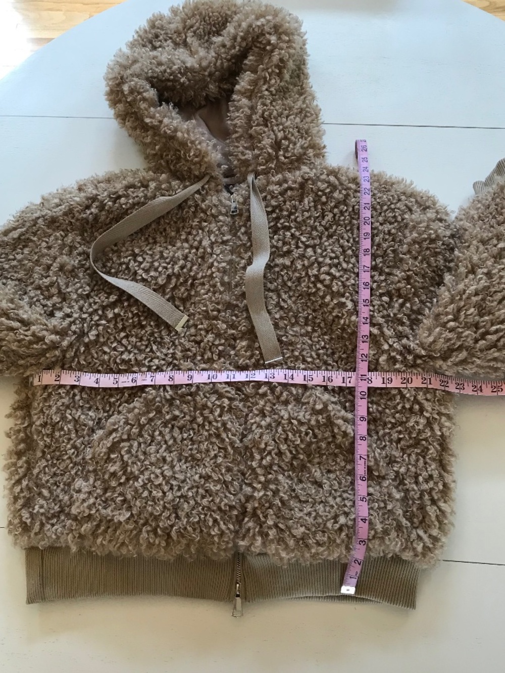 UO FUZZY SHAGGY OVERSIZED HOODED ZIP-UP TEDDY CASEY COAT - Picture 4 of 14